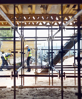 Construction workers on work site