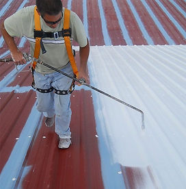 Metal roof re-coating, metal cladding repaint,